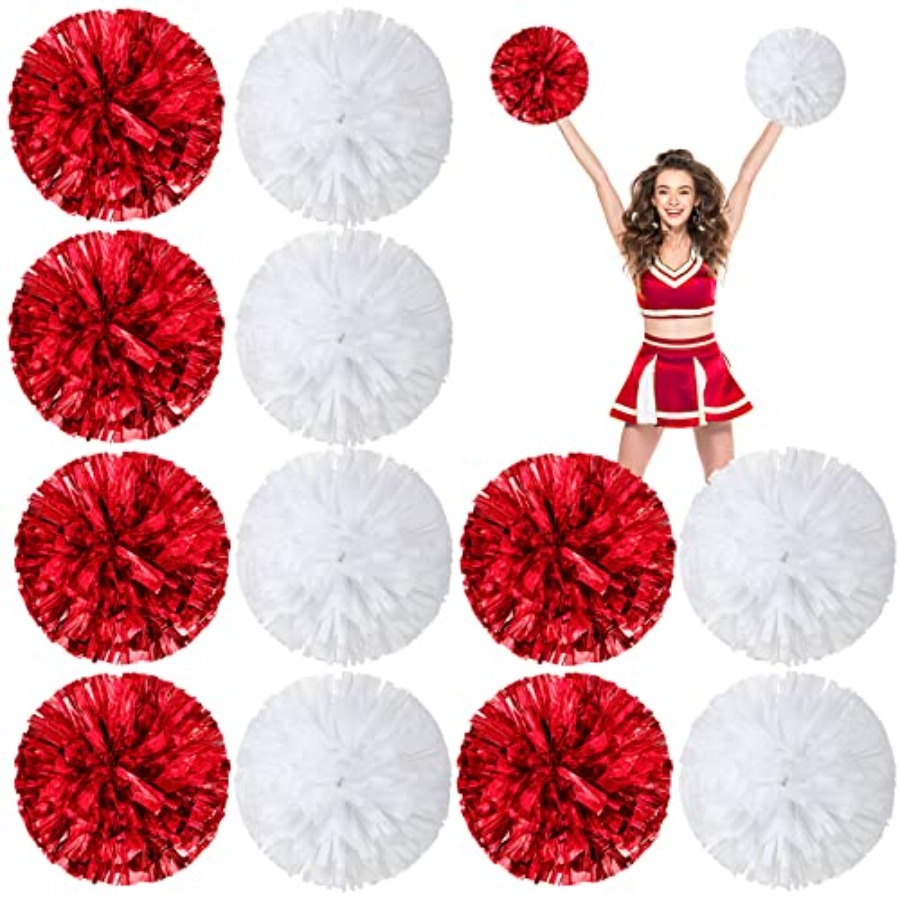 Cheerleading Pom Pom - 12 Pcs Cheerleading Pom Poms Cheerleader