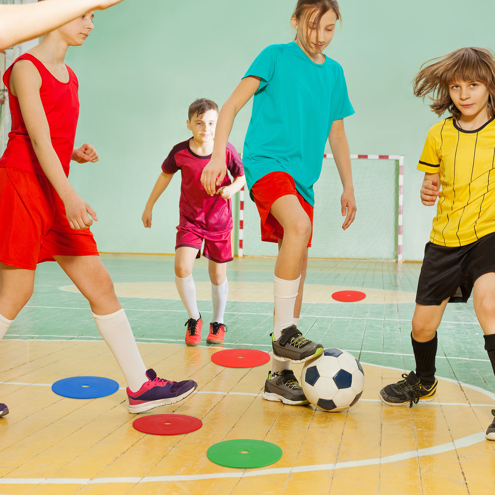 Football Training Cone - 12Pcs Flat Soccer Cones Disc Markers