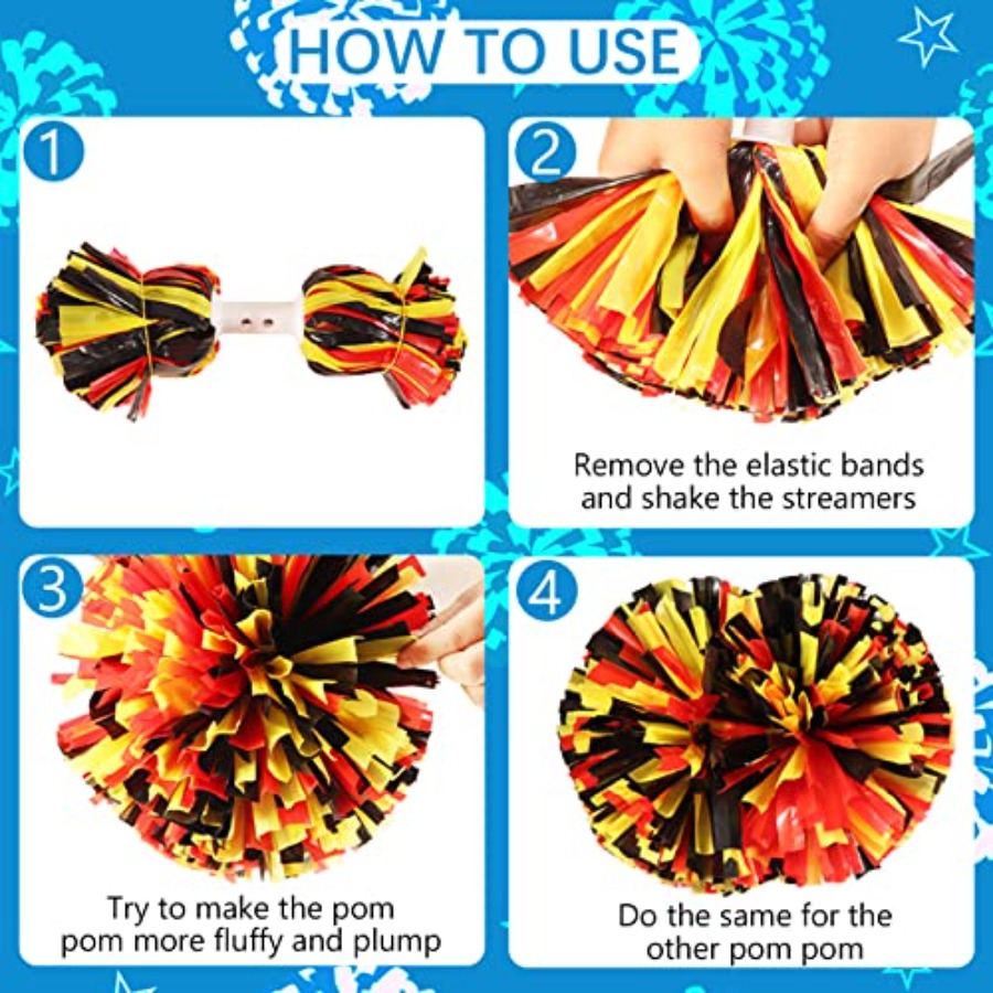 6Pcs Cheerleading Pom Poms Mat - Cheerleading Pom Pom ulasan dan harga
