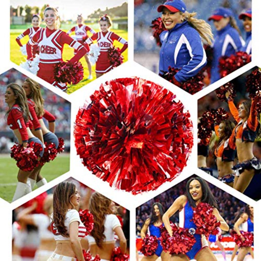 4 Pack 2 Pair Metallic Foil Ch - Cheerleading Pom Pom ulasan dan harga