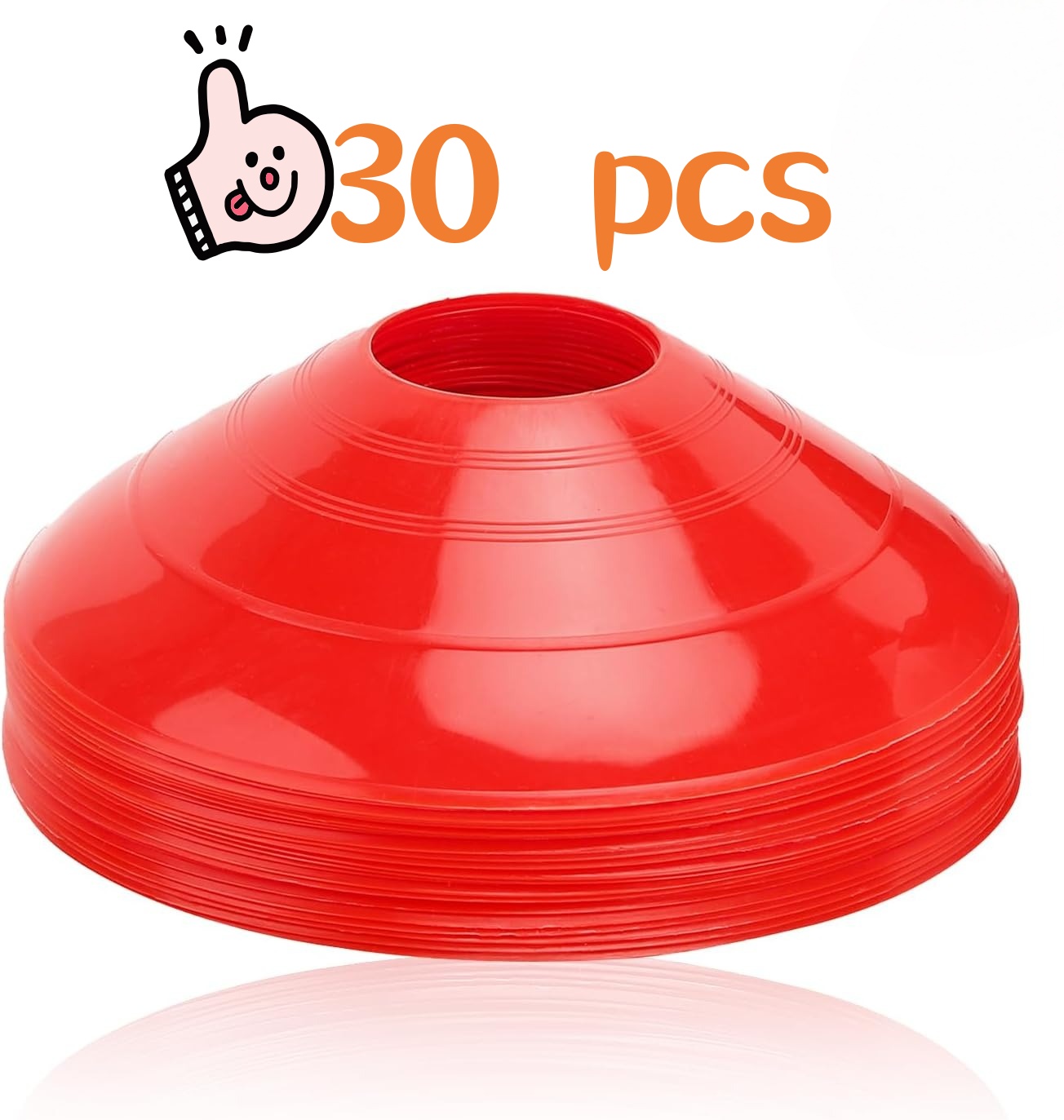 30pcs football cone plate foot - Football Training Cone ulasan dan harga