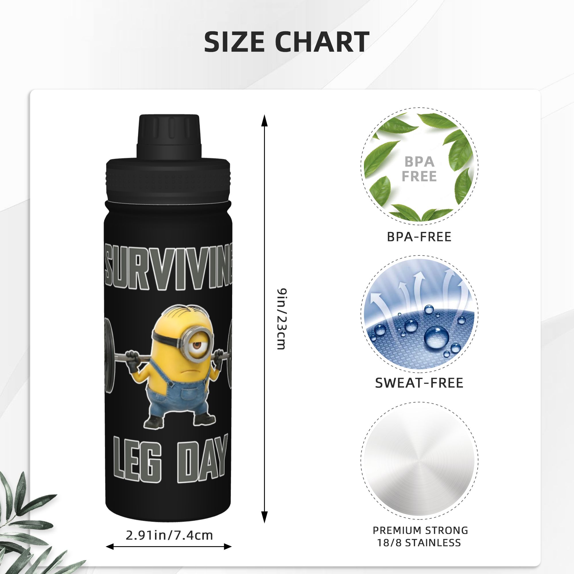 Cartoon M-Minions 18OZ Sports  - Sports Water Bottle Insulated ulasan dan harga