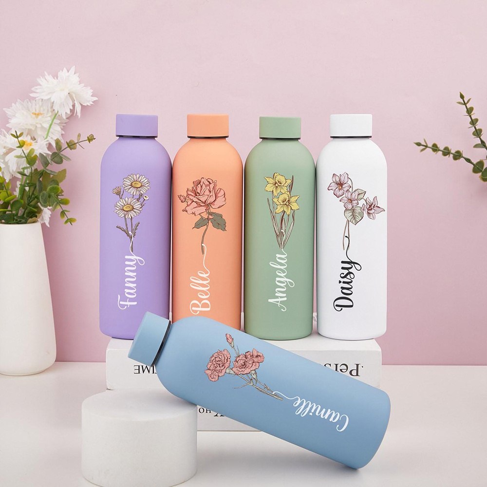 Customized floral water bottle - Sports Water Bottle Insulated ulasan dan harga