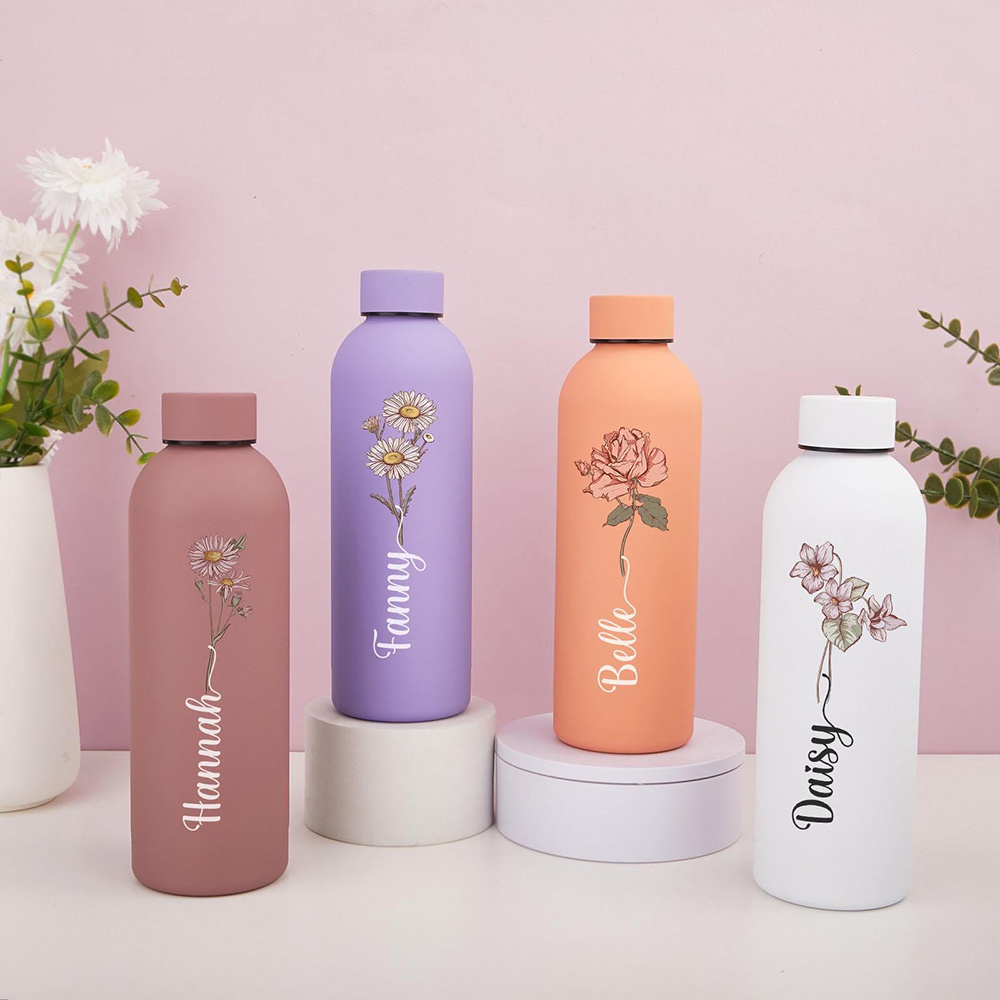 Customized floral water bottle - Sports Water Bottle Insulated ulasan dan harga