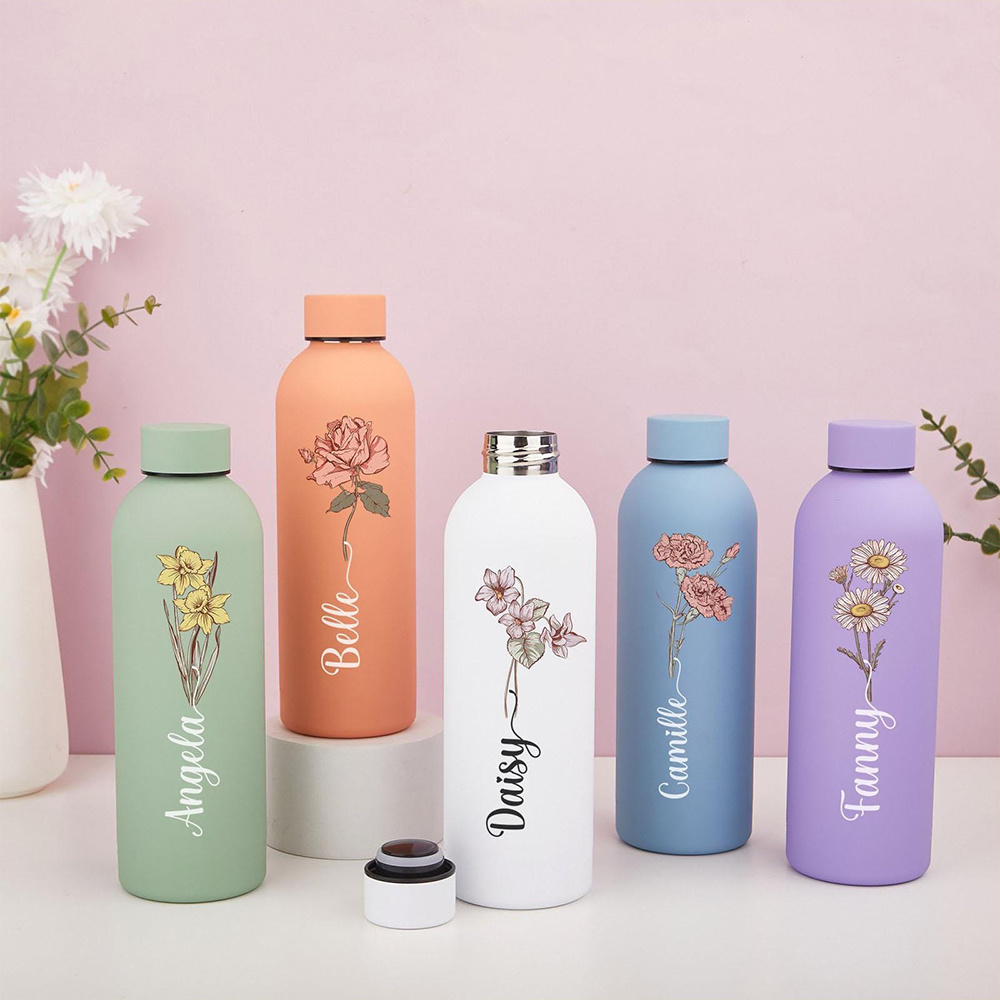 Customized floral water bottle - Sports Water Bottle Insulated ulasan dan harga