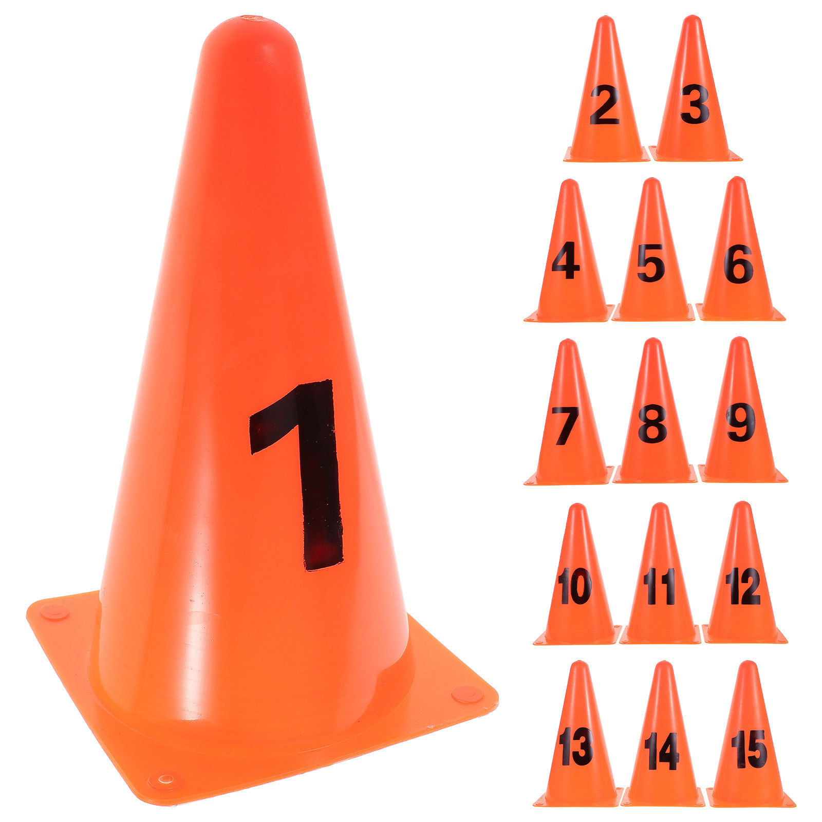 15Pcs Numbered Cones Soft Plas - Football Training Cone ulasan dan harga