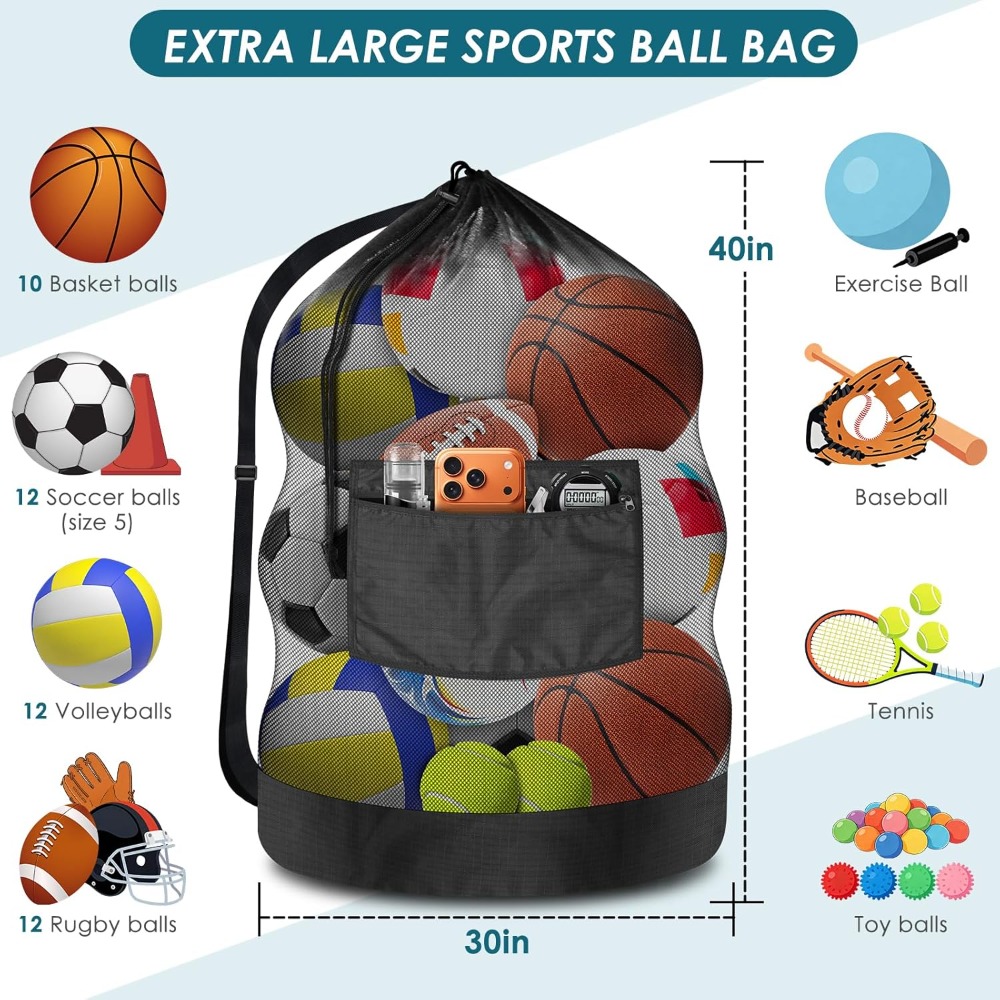 Extra Large Mesh Ball Bag, 40