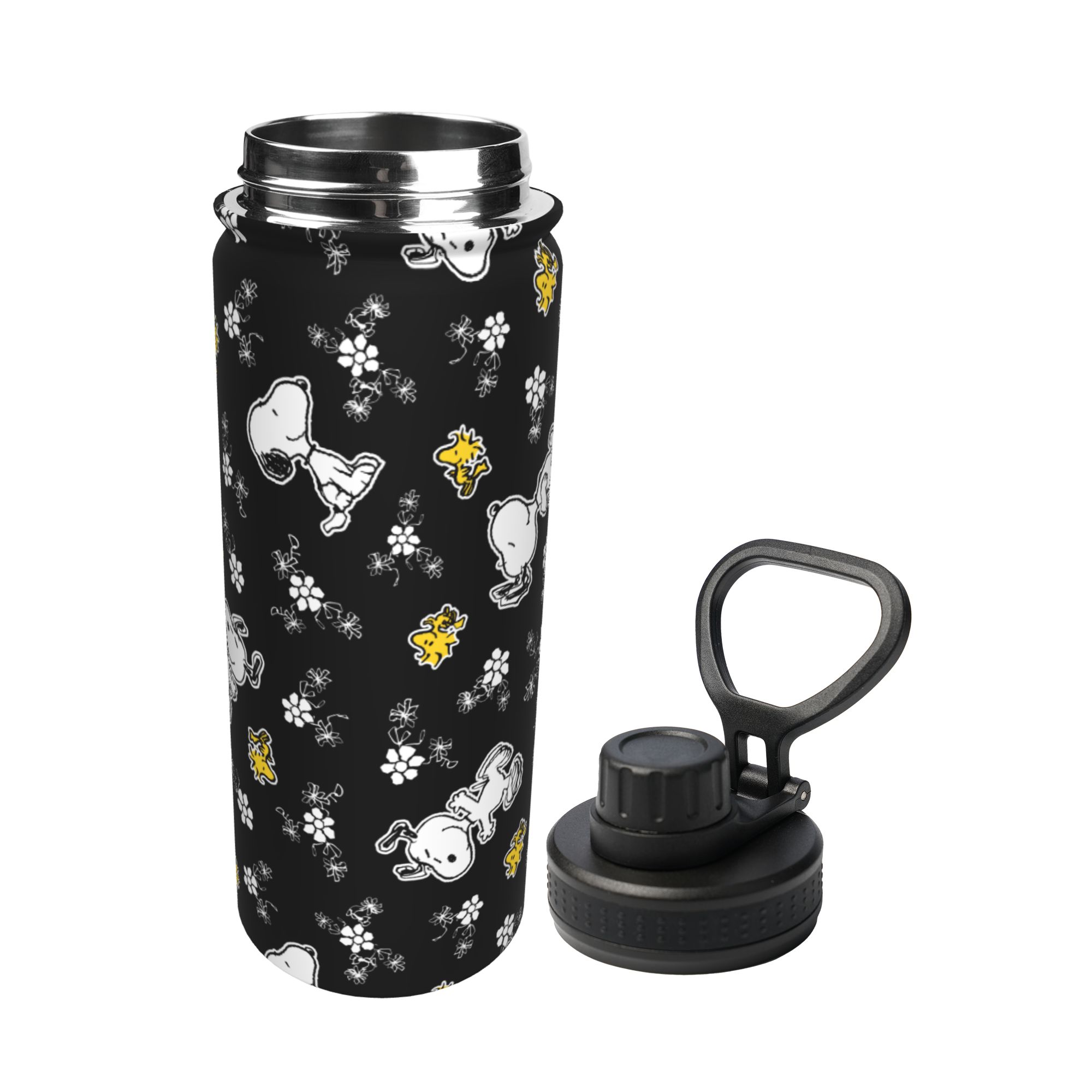 Snoopy Woodstock Fun Flowers 1 - Sports Water Bottle Insulated ulasan dan harga