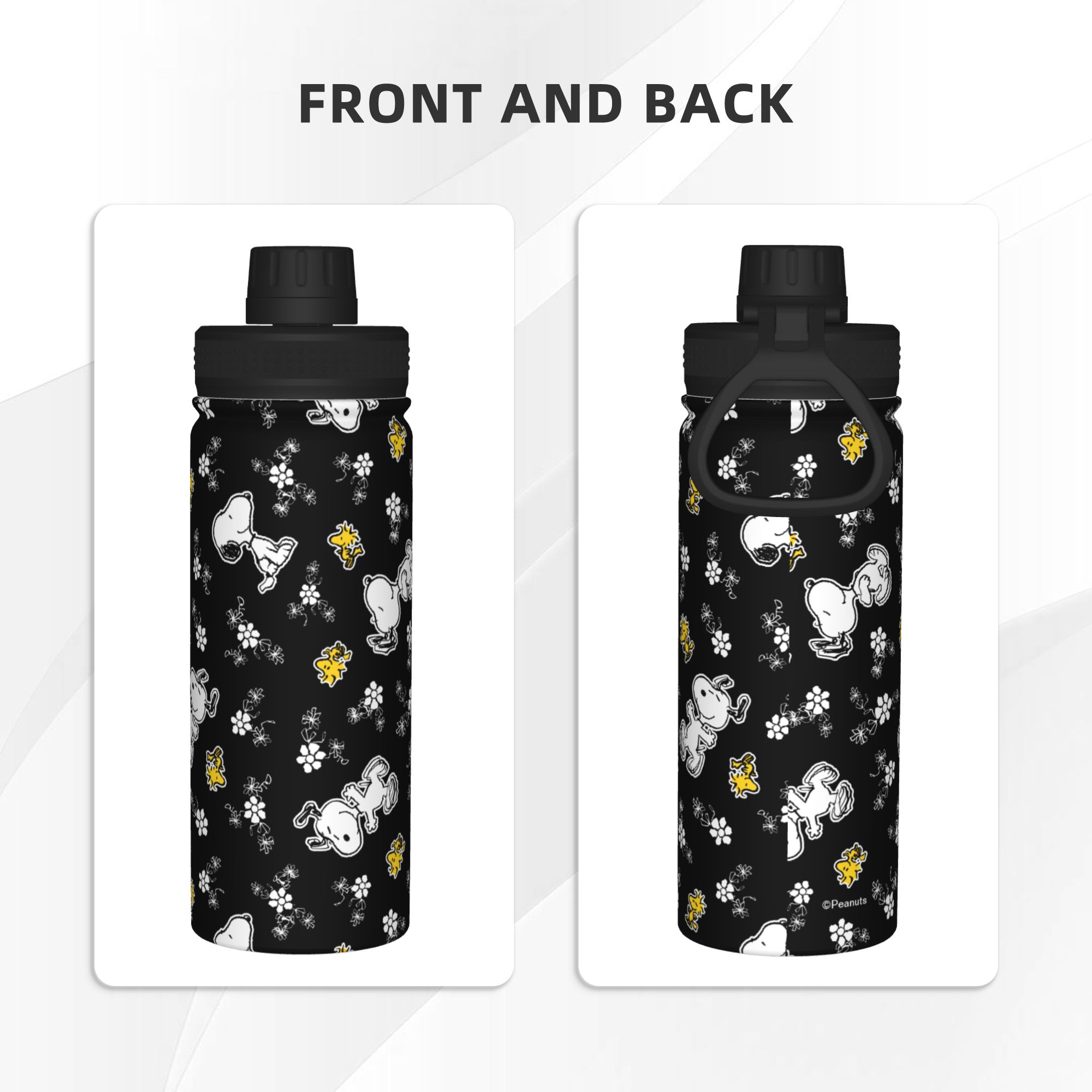 Snoopy Woodstock Fun Flowers 1 - Sports Water Bottle Insulated ulasan dan harga