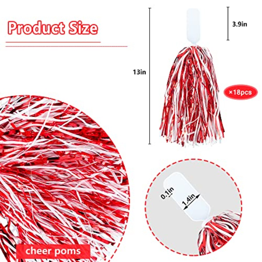 18PCS Cheerleading Pom Poms Me - Cheerleading Pom Pom ulasan dan harga