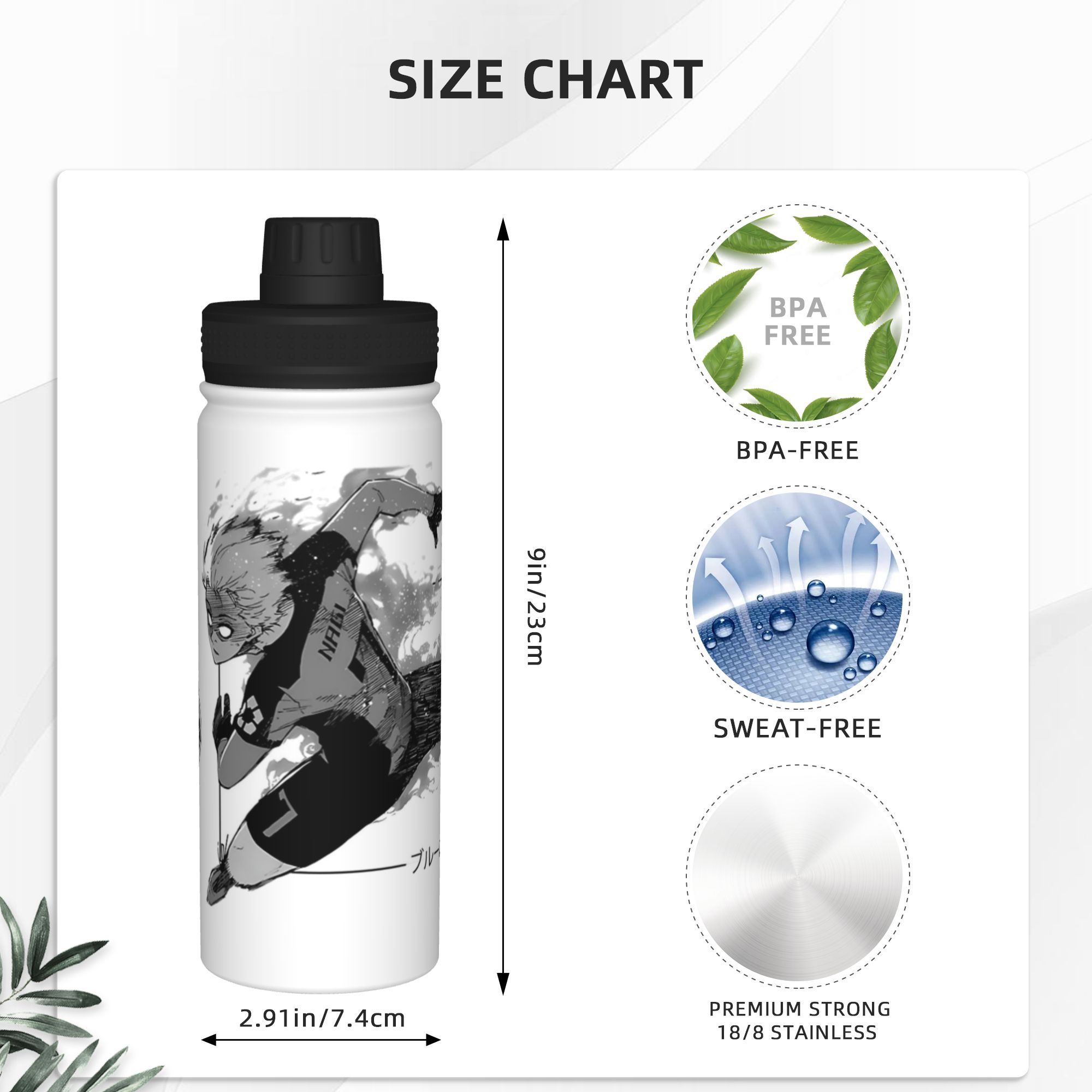 Anime Blue Locks 18OZ Sports I - Sports Water Bottle Insulated ulasan dan harga