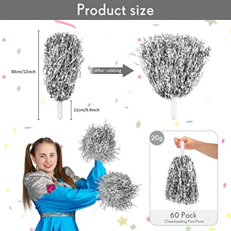 60/120 Pcs Cheerleading Pom Po - Cheerleading Pom Pom ulasan dan harga