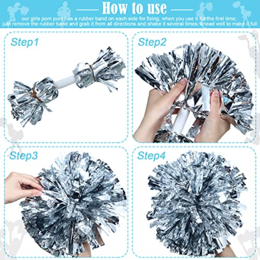 12pcs Cheerleading Pom Poms Bu - Cheerleading Pom Pom ulasan dan harga