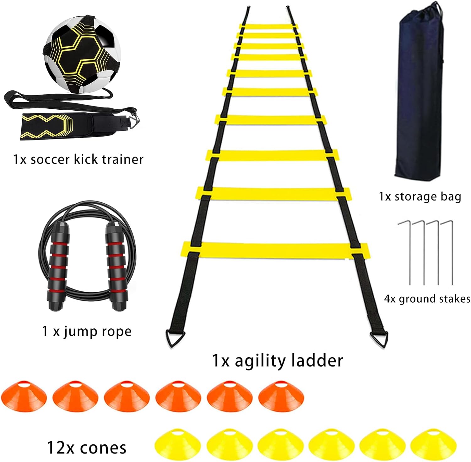 Agility Training Set with 20ft - Football Training Cone ulasan dan harga