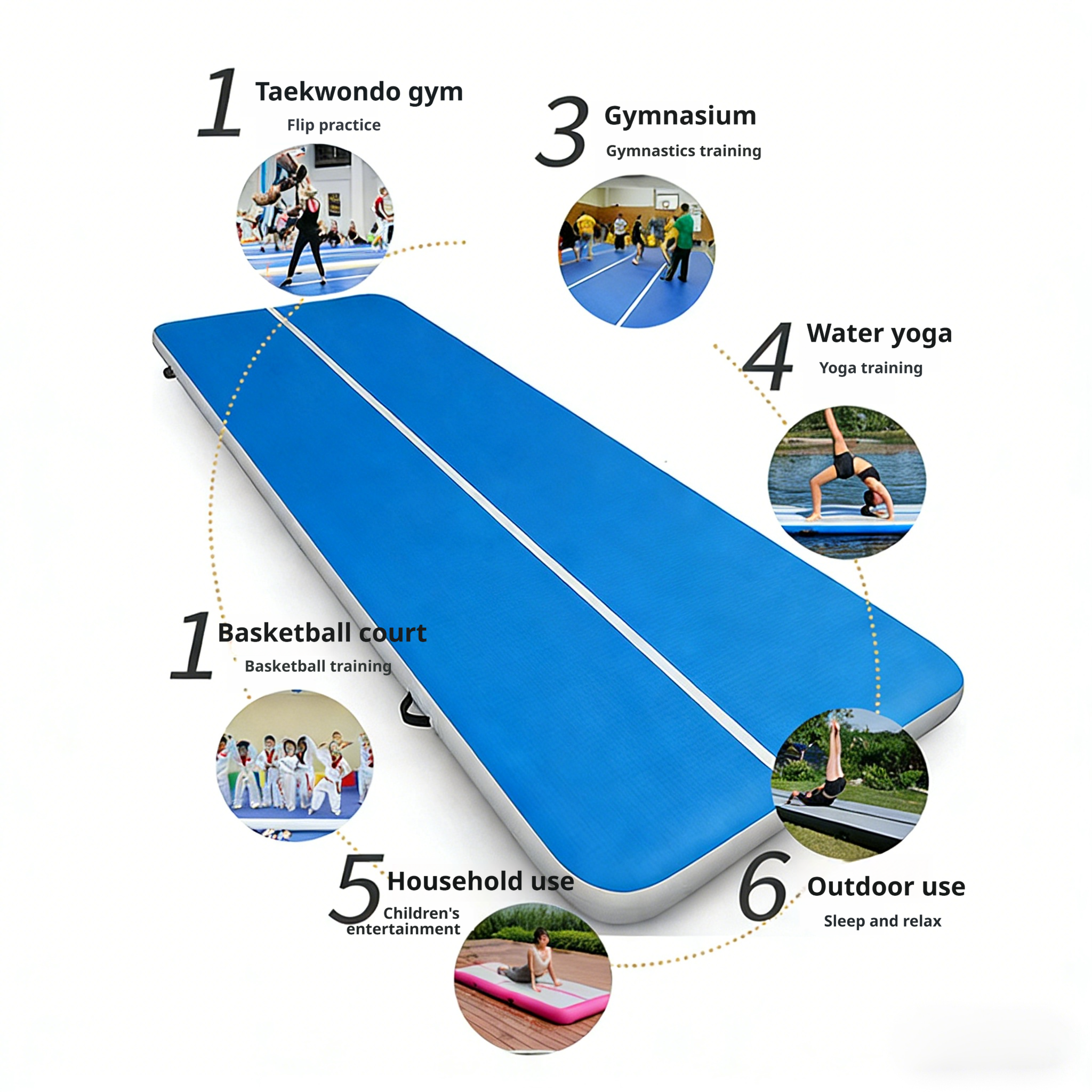 Factory Wholesale Inflatable A - Tumbling Air Track ulasan dan harga