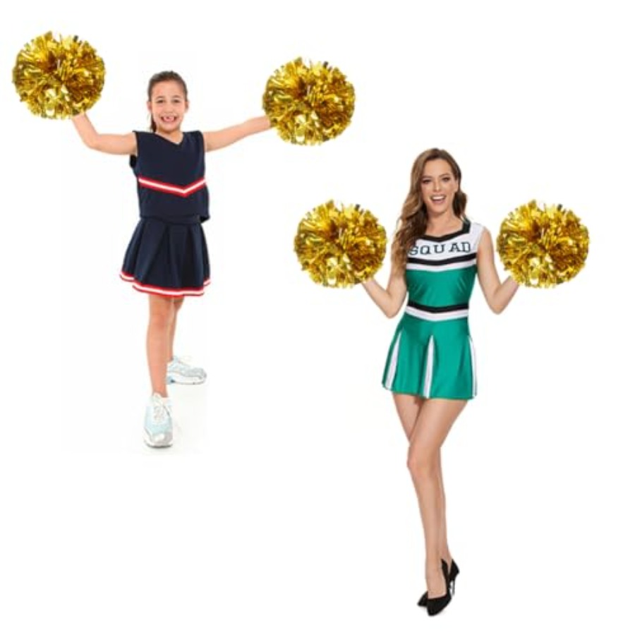 4PCS Cheer Pom Poms with Plast - Cheerleading Pom Pom ulasan dan harga