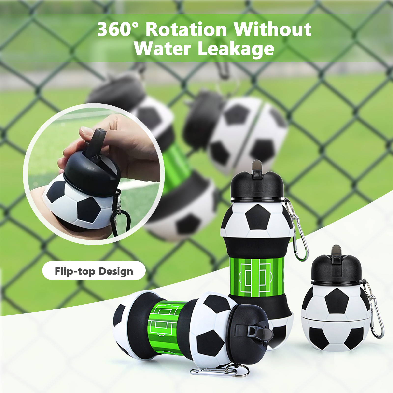 550ml Foldable Football Water  - Sports Equipment For Kids ulasan dan harga
