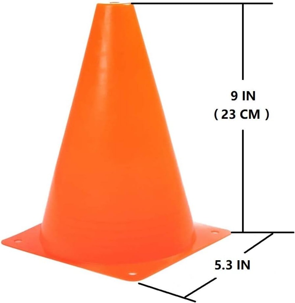 9 Inch Soccer Cones (20 Pack), - Football Training Cone ulasan dan harga