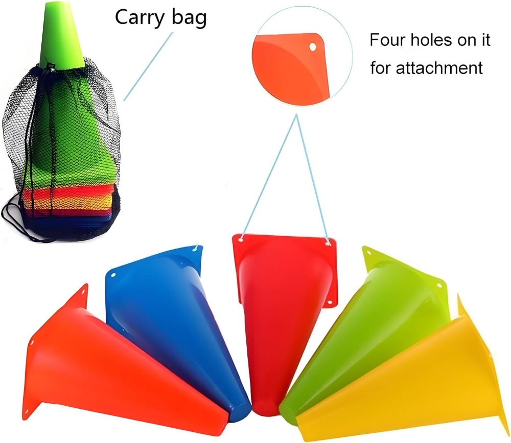 9 Inch Soccer Cones (20 Pack), - Football Training Cone ulasan dan harga