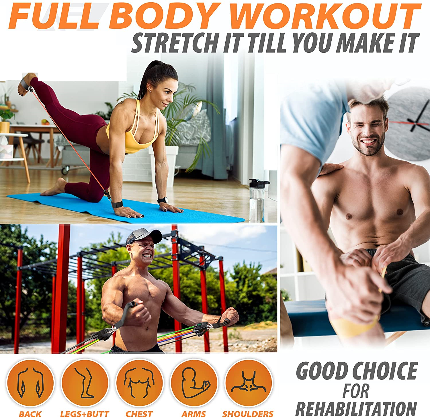 300lb Fitness Booty Resistance - Sports Equipment Images ulasan dan harga